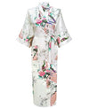 Blue Amazing Summer Spring Women Satin Bathrobe Sexy Lingerie Sleepwear Long Nightgown Robes Plus Size S-XXXL S02I