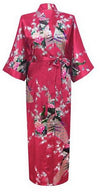 Blue Amazing Summer Spring Women Satin Bathrobe Sexy Lingerie Sleepwear Long Nightgown Robes Plus Size S-XXXL S02I