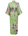 Blue Amazing Summer Spring Women Satin Bathrobe Sexy Lingerie Sleepwear Long Nightgown Robes Plus Size S-XXXL S02I