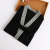 Casual Waffle Knit Cotton Male Robes Bathrobes Long-sleeved Sauna SPA Bathrobes Roupao Lovers Kimono Pajama Robes Man Nightgown