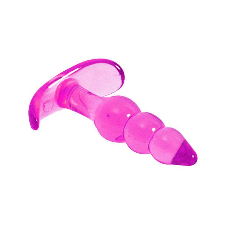 Silicone Anal Dildo Vibrator Male Prostate Massager Anal Three Beads Plug G Spot Butt Plug Adult Masturbation Anal Sex Toys