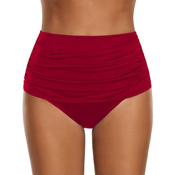 Women Swimming Trunks Bottom 2019 Sexy High Waist Summer Beach Shorts Quick Drying Swimwear Briefs Female Swim Pants Plus Size