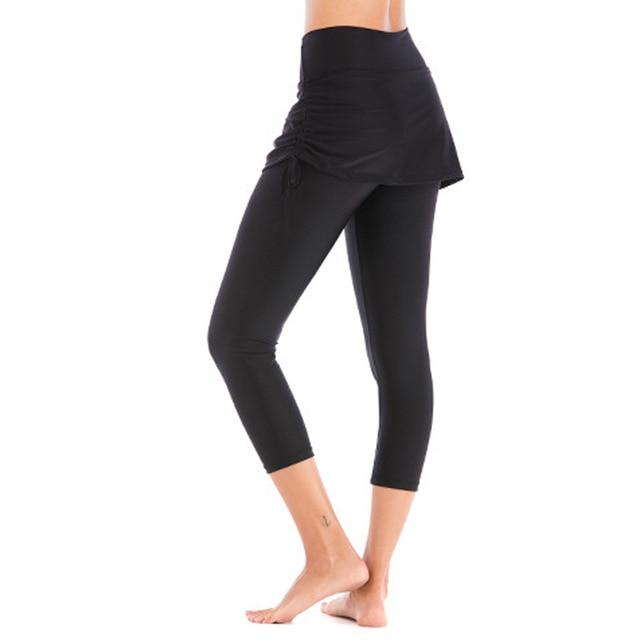 swimsuit Women High Waisted Bikini Swim Pants Shorts Bottom Solid Color Black Swimwear Bathing swim skirt bikini