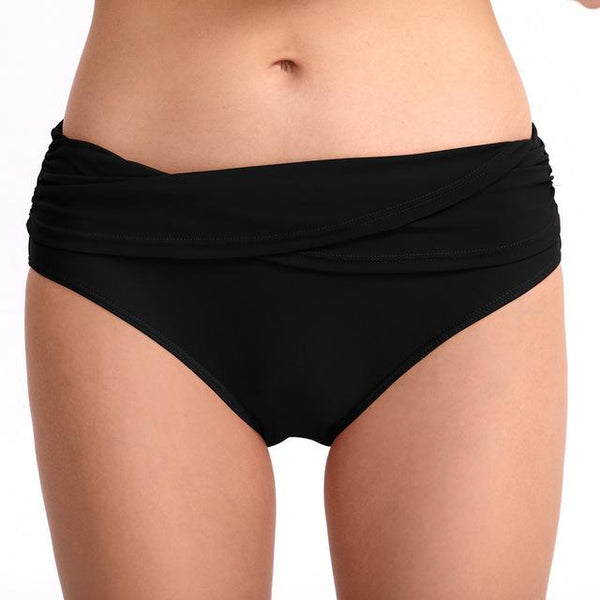Bikinis 2019 mujer Women Sexy Solid Mid Waist Beach Bikini set Bathing Swimwear Brief Trunks Cover-ups Dropping stroje kapielowe
