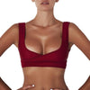 Women Sexy Swim Bra Push Up Swim Bra Solid Color Crossed Strap Backless Summer Beach Wear Ladies Swimwear Bikini Top