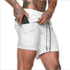 2019 Men 2 in 1 Beach Shorts Athletic Gym Sports Running Training Swimwear Quick Drying Workout Fitness Short Pant