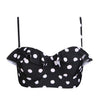 FORUDESIGNS 2018 Women Halter Neck Swim Bikini Tops Bandeau Swimwear Violet Push Up Underwire Strapless Bra Strappy Bralette Top