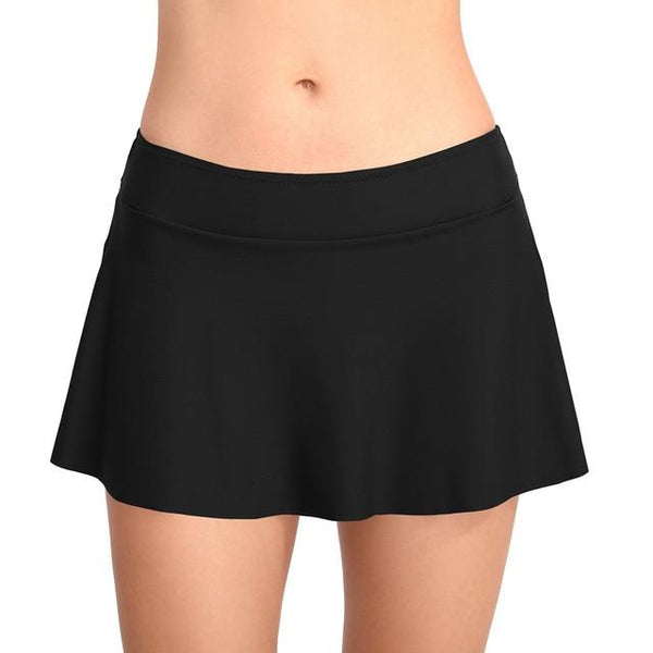 MUQGEW Women separate swimsuit Mid Waist Bikini Bottoms Swim Briefs Beach Stretch Pantskirt Bikini Skirt swimwear women