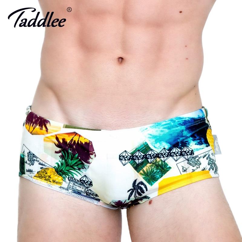Taddlee Brand Sexy Men's Swimwear Swim Bikini Boxer Briefs 3D Printed Beach Board Shorts Surfing Low Waist Men Swimsuits Gay New