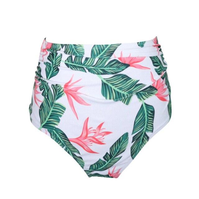 Swimsuit Female Separate Bottom Bikinis 2019 Mujer Ruffle Bikini Tops High Waist Swim Bottoms Panties Women Swimwear Print Pants