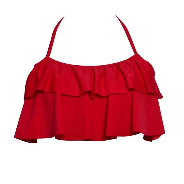 Swimsuit Female Separate Bottom Bikinis 2019 Mujer Ruffle Bikini Tops High Waist Swim Bottoms Panties Women Swimwear Print Pants