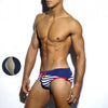 Brand Sexy Men Swimwear Padded Mens Swim Briefs Front Removable Pad Push Up Cup Bulge Enhancing Gay Bottom Bikini