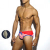 Brand Sexy Men Swimwear Padded Mens Swim Briefs Front Removable Pad Push Up Cup Bulge Enhancing Gay Bottom Bikini