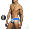 Brand Sexy Men Swimwear Padded Mens Swim Briefs Front Removable Pad Push Up Cup Bulge Enhancing Gay Bottom Bikini