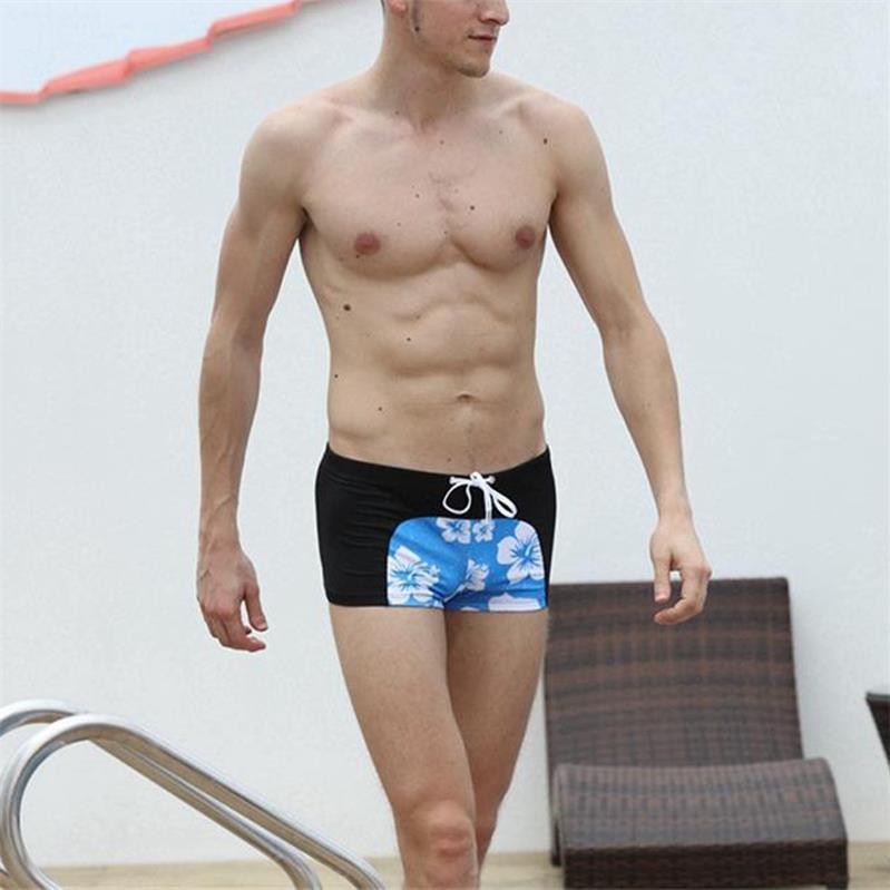 New Sexy Style Swimsuits Trunks Floral Printing Bathing Shorts Drawstring Swimwear  Board Shorts Beachwear Bottoms