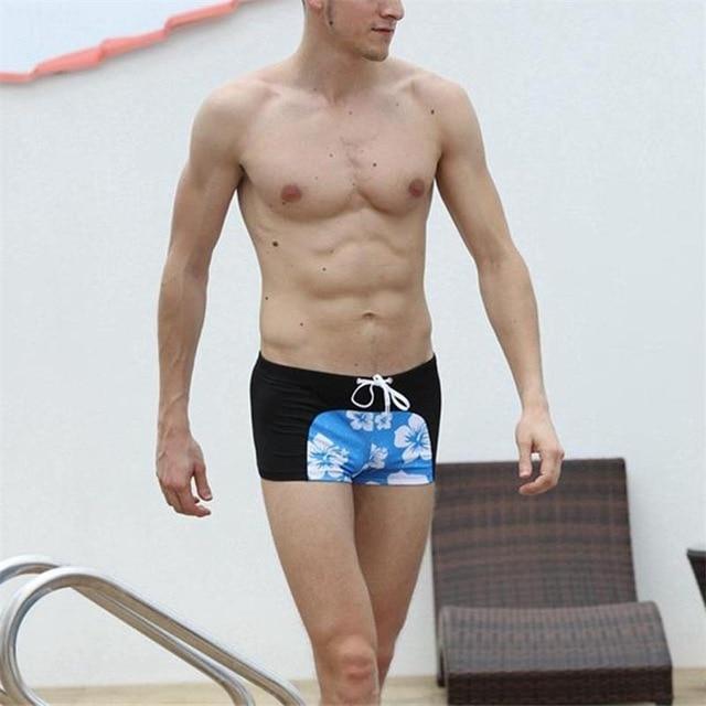 New Sexy Style Swimsuits Trunks Floral Printing Bathing Shorts Drawstring Swimwear  Board Shorts Beachwear Bottoms