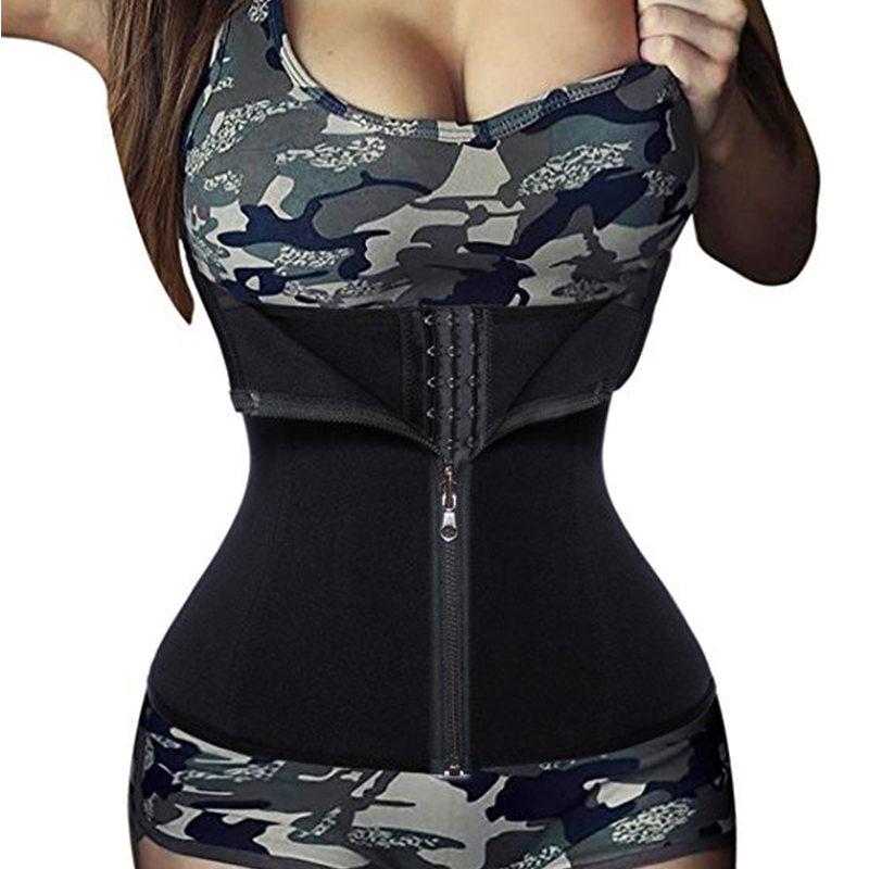 2018 NEW Hot Sale Topmelon Body Shaper Fat Burner Tummy Zip & Hooks Waist Trainer Long Torso Body Shaper
