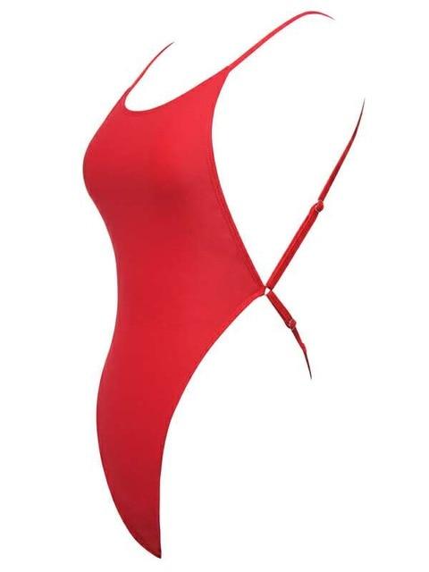 Topmelon Solid Color Micro Thong Bikini Swimwear With High Waist One Piece Extreme Sex Tight Backless Push Up Bikinis Women