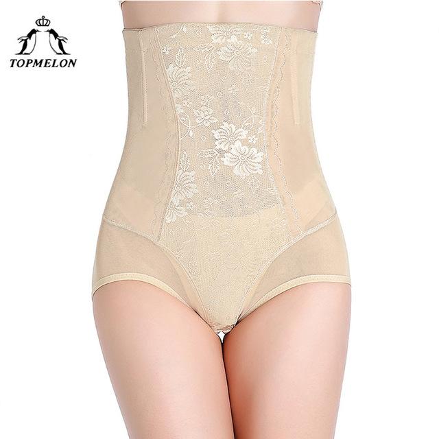 TOPMELON High Waist Slimmer Shapewear Butt Shaper Control Pants Belly Slimming Sheath Underwear Floral Thin Boned Panties