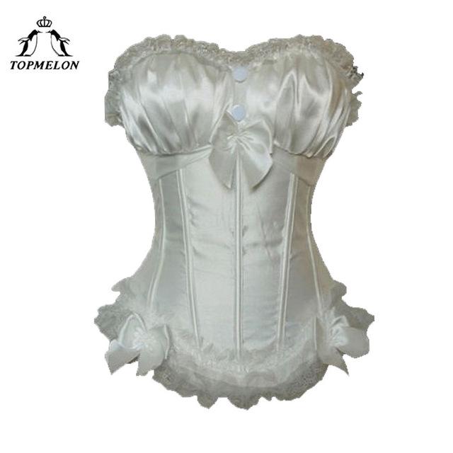 TOPMELON Corset Sexy Women Bustier Corselet Steampunk Gothic Corsets and Bustiers Bow Lace Up Party Club Corset Tops Vest 6XL