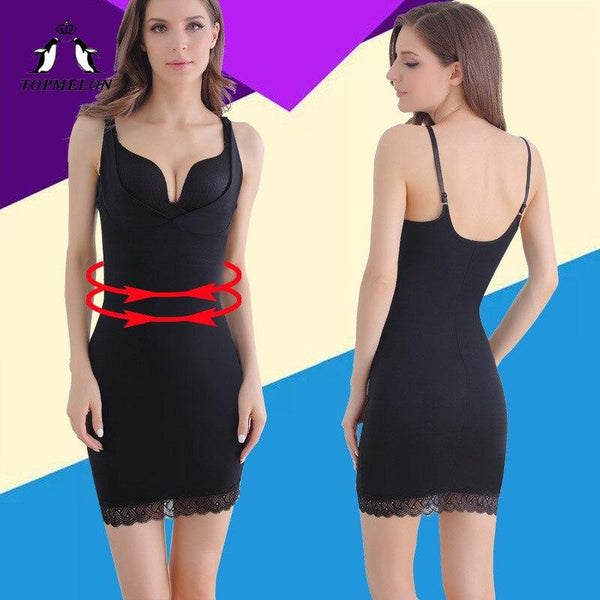 TOPMELON Slimming Shaper Underbust Body Control Slips Tummy Shaper Plus Size Shapers Lingerie Underwear