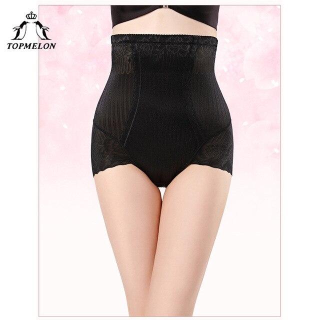 TOPMELON  Slimming Underwear  Control Pants Waist Trainer Women Body Shaper Butt Lifter Slim High Waist Lace Floral Panties
