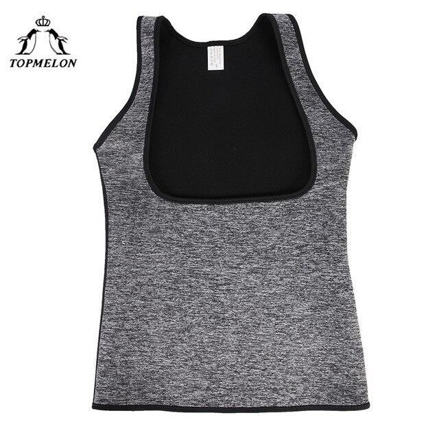 TOPMELON Neoprene Sauna Tops Belly Slimming Sheath Waist Trainer Shapewear Body Shaper Corset Sweat Sleeveless Underbust Vest