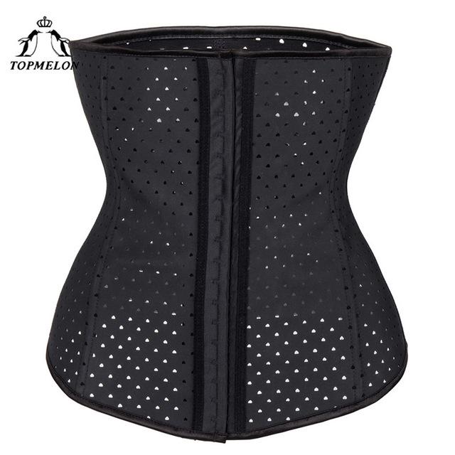 TOPMELON Waist Trainer Belly Slimming Sheath Modeling Strap Body Shaper Shapewear Slimming Belt Hollow Out Underbust Corset