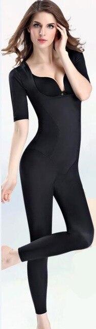 TOPMELON Full Bodysuit Body Shaper Women's Plus Size Midi Sleeve Tummy Shaper Midi Sleeve Slimming Shapewear Spandex