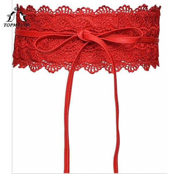 TOPMELON Lace Belts Modeling Strap Slimming Belt Waist Trainer Body Shaper Shapewear Belly Slimming Sheath Floral Waist Shapers