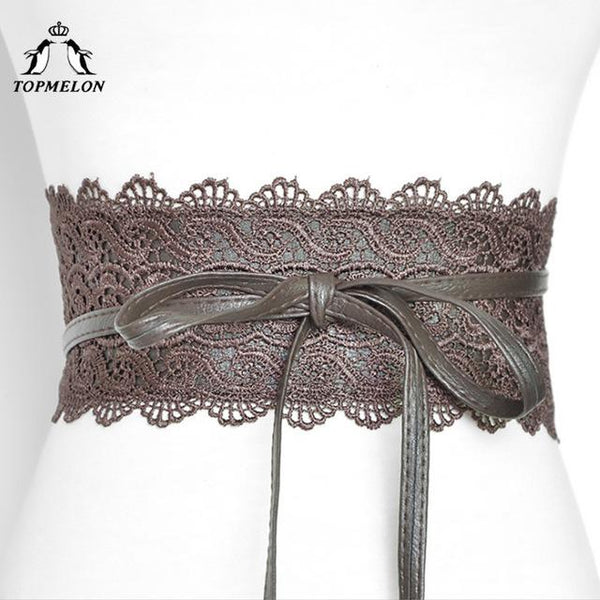 TOPMELON Lace Belts Modeling Strap Slimming Belt Waist Trainer Body Shaper Shapewear Belly Slimming Sheath Floral Waist Shapers