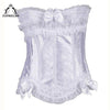 TOPMELON Sexy Corset Women Corset Steampunk Bustier Gothic Corselet Slimming Shapers Bow Solid Silky Wedding Shows Corset Tops