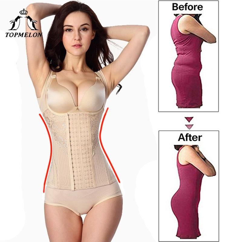 TOPMELON Shapewear Waist Trainer Modeling Strap Body Shaper Belly Slimming Sheath Belt Steel Boned Floral Underbust Corset 6XL