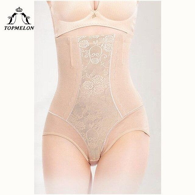TOPMELON Control Pants Modeling Strap Underwear Women Waist Trainer Body Shaper High Waist Floral  Belly Slimming Sheath Belt