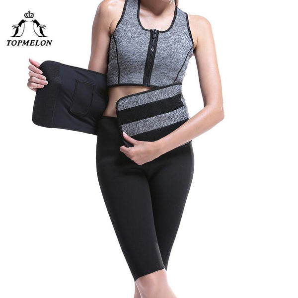 TOPMELON Sauna Tops Shapewear Neoprene Belly Slimming Sheath Belt Body Shaper Corset Sweat Sleeveless Zipper Work Out Vest