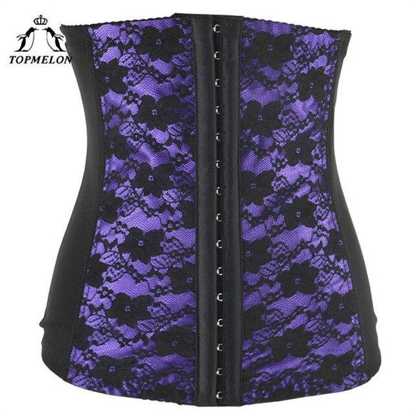 TOPMELON Waist Trainer Modeling Strap Body Shaper Shapewear Belly Slimming Sheath Slimming Belt Lace Floral Underbust Corset 6XL
