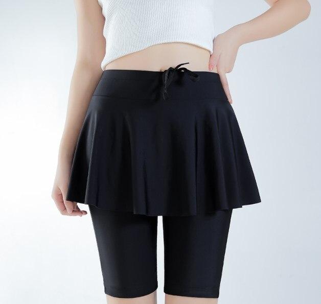 SAKKUS 2019 Swimwear Women Long Bikini Bottoms Sexy Bikini Solid Swim Shorts Women Sport Plus Size Trajes De Bano Skirt Bottom