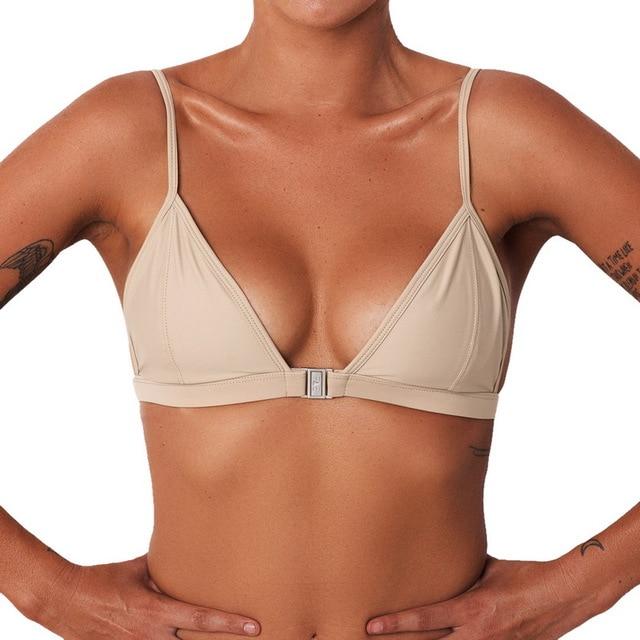 LASPERAL Sexy Women Cute Girl Set Push Up U Ultrathin Padded Bandage Bikini Top Swimwear 2019 Swimsuit Solid Beachwear Top Bra