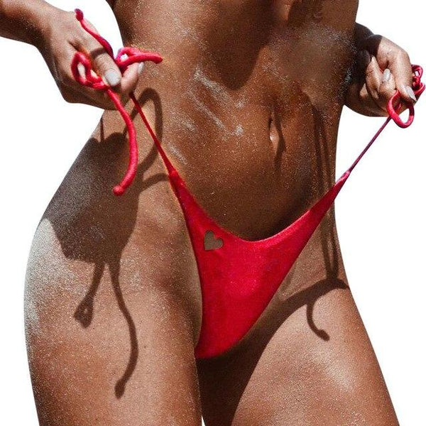 2019 Triangle Bathing Suit Women Swimwear Brazilian Cheeky Bikini Bottom Side Tie Thong Bathing Swimsuit #0204