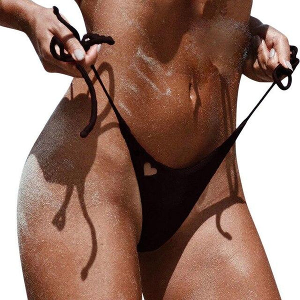 2019 Triangle Bathing Suit Women Swimwear Brazilian Cheeky Bikini Bottom Side Tie Thong Bathing Swimsuit #0204