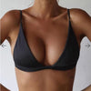Vertvie Sexy Push Up Ultrathin Padded Bandage Bikini Top Women Cute Girl Set Swimwear Swimsuit Solid Beachwear Top