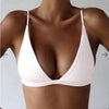 Vertvie Sexy Push Up Ultrathin Padded Bandage Bikini Top Women Cute Girl Set Swimwear Swimsuit Solid Beachwear Top