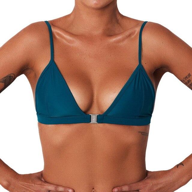 Vertvie Sexy Push Up Ultrathin Padded Bandage Bikini Top Women Cute Girl Set Swimwear Swimsuit Solid Beachwear Top