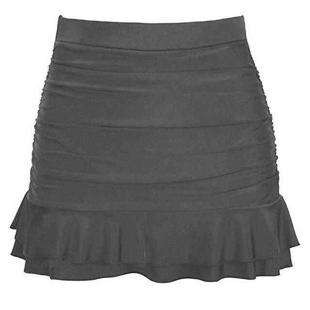 Women swimming skirt swimwear Bottom High Waisted Ruffles d90815