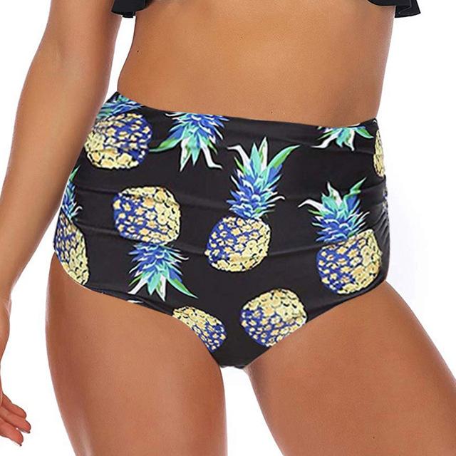 Vertvie High Waist Swimming Trunks Women Separate Female Swimsuit Bottom Shorts Brief Women Underwear Thong Brazilian Swimwear
