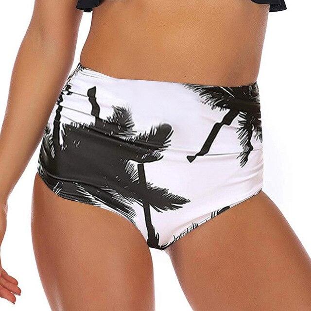 Vertvie High Waist Swimming Trunks Women Separate Female Swimsuit Bottom Shorts Brief Women Underwear Thong Brazilian Swimwear