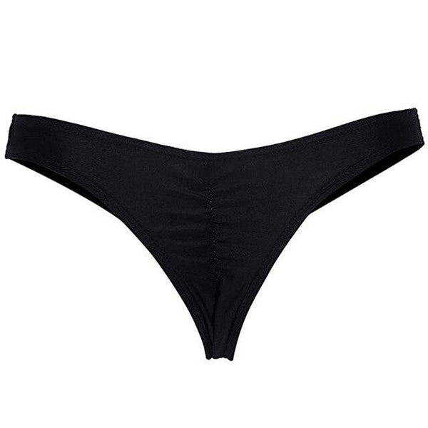 Vertvie Separates Bikini 2019 Summer New Women's Swimwear Fold Solid Panties Single Piece Sexy Low Waist Beach Shorts for Female