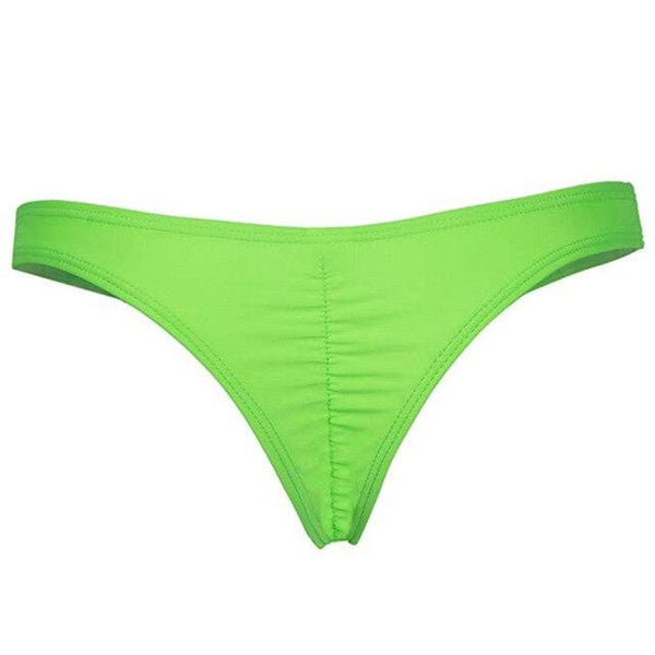Vertvie Separates Bikini 2019 Summer New Women's Swimwear Fold Solid Panties Single Piece Sexy Low Waist Beach Shorts for Female