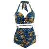 Halter Bikini With Elasticated Back Push Up Bikini Top Padded Underwire Bikini Swimwear Women Bandage Swimsuit Bikini Plus Size