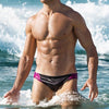 Swimwear Briefs Men Swimming Trunks Pants Slim Gay Breathable Underwear Splice Stripe Black Beach Summer Swimsuit thong Sexy